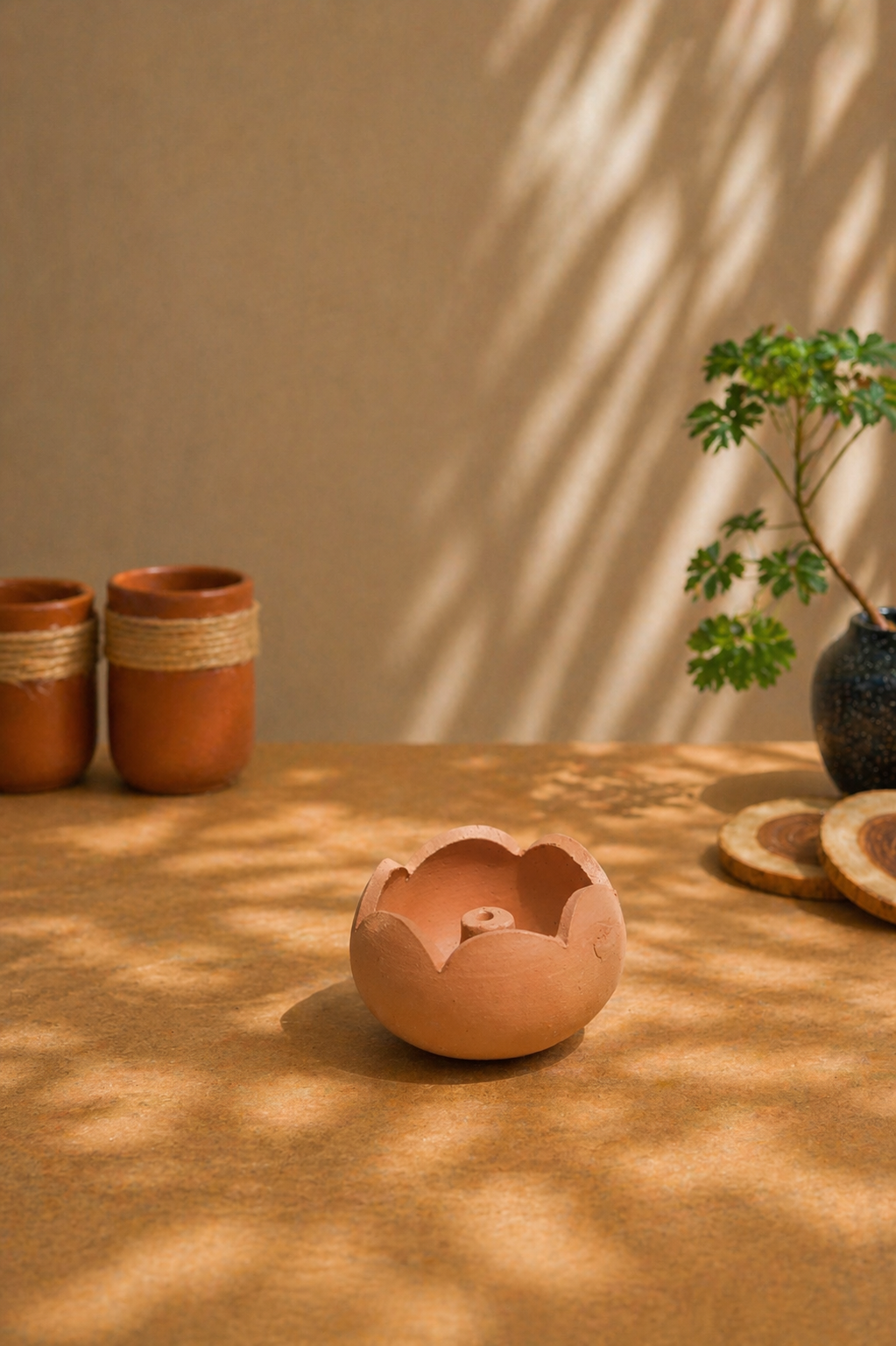 terracotta incense holder